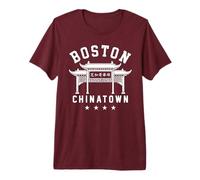Boston Chinatown Massachusetts Nouvelle-Angleterre Chinoise Worcester T-Shirt Haut de Gamme