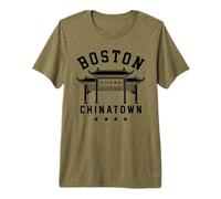 Boston Chinatown Massachusetts Nouvelle-Angleterre Chinoise Worcester T-Shirt Haut de Gamme