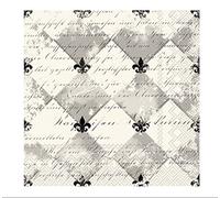 Boston International C779567 Lot de 20 serviettes de table en papier Motif Fleur de Lis