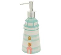 Boston International Distributeur de Savon en céramique avec Pompe - 368,5 g - Lagoon Life Lighthouse