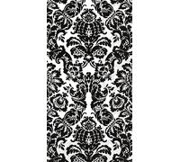 Boston International GT440011 Serviettes en papier buffet 8.5" x 4.5" Palais blanc/noir.