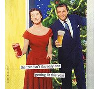 Boston International IHR Anne Taintor Lot de 20 serviettes en papier pour cocktail 12,7 x 12,7 cm