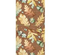 Boston International IHR Lot de 16 serviettes en papier 3 plis pour buffet, automne, Halloween, Thanksgiving, glands et feuilles Marron