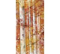 Boston International IHR Lot de 16 serviettes en papier 3 plis pour invités, buffet, automne, Halloween, Thanksgiving, bouleau d'automne