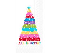 Boston International IHR Lot de 16 serviettes en papier 3 plis pour invités, buffet, vacances d'hiver, Noël