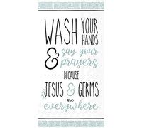 Boston International IHR Lot de 16 serviettes en papier 3 plis, taille invitée, Jésus et germes