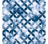 Boston International IHR Lot de 20 serviettes en papier 3 plis, format cocktail, indigo marocain