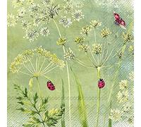 Boston International IHR Lot de 20 serviettes en papier 3 plis Motif coccinelles