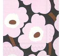 Boston International IHR Marimekko Serviettes de cocktail serviettes 20-Count Rose unique.