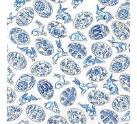 Boston International IHR Rosanne Beck Lot de 20 serviettes en papier 3 plis Bleu et blanc