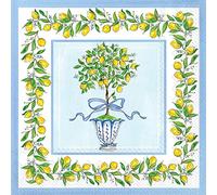 Boston International IHR Rosanne Beck Lot de 20 serviettes en papier triple épaisseur, format cocktail, vert citron