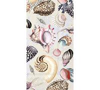 Boston International IHR Serviettes en papier 3 plis pour buffet d'invités, 21,6 x 11,4 cm, coquillages de la mer