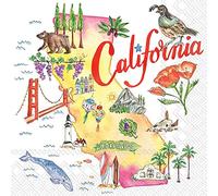 Boston International IHR State Collection Serviettes de table en papier triple épaisseur 12,7 x 12,7 cm