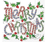 Boston International Rosanne Beck IHR Lot de 20 serviettes en papier 3 plis Motif Noël Noël