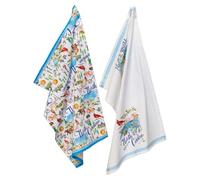 Boston International Rosanne Beck State Collection Lot de 2 torchons à Vaisselle en Coton, Doux, absorbants, réutilisables, 71,1 x 45,7 cm, Caroline du Nord