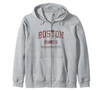Boston Massachusetts MA Vintage Athletic Sports Sweat à Capuche