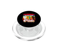 Boston Massachusetts Rainbow Gay Pride Flag LGBT PopSockets PopGrip pour MagSafe