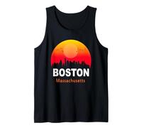 Boston Massachusetts Vintage Sunset Retro City State USA Débardeur