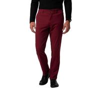 Boston Park Hommes Pantalon Chino, Ventre Confort, Taille élastique sur Les côtés - Jusqu'au 72/37 Rouge foncé 68 832307545-68