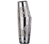 Boston Shaker en acier inoxydable avec motif gravé - 2 shaker à cocktail non lesté de 532 ml et 793,8 g, kit de mélangeur professionnel pour martini (pirate et reinee)