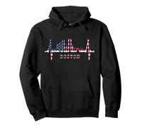 Boston Skyline Battement de Coeur États-Unis Pouls Boston Sweat à Capuche