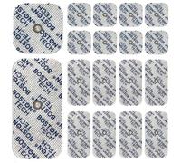 Boston Tech Électrodes TENS EMS 16 pièces compatibles avec électrostimulateurs Beurer, Vitalcontrol | 8X 5x5 cm + 8X 5x10 cm | Pads réutilisables connecteur Bouton 3,5 mm