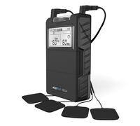 Boston Tech® Électrostimulateur musculaire ME89 PRO | TENS EMS 7 Modes Personnalisables | Soulagement de la Douleur + Stimulation Musculaire | Inclut 4 Électrodes + Batterie 9V + Protection Anti-chute