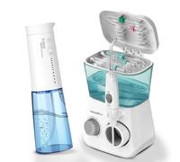 Boston Tech Irrigateur dentaire Aquaik DUO Detal, Aquaik 100 Dekto, Aquaik ONE, Portale Detit, recommandé pour éliminer la plaque dentaire et prendre soin de l'orthodontie à domicile et en voyage.