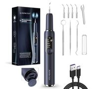 Boston Tech Kit d’Hygiène Dentaire, 5 Modes, Rechargeable USB-C,LED Intégrée,Nettoyage Précis, Hygiène Buccale Quotidienne, Arrêt Automatique 10 Min,Accessoires Inclus