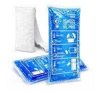 Boston Tech Lot de 2 sachets de gel chaud et froid de qualité supérieure avec housse réutilisable multi-positions. Thérapie chaud/froid idéal pour les blessures, la récupération musculaire, la