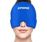 BOSTON TECH Masque Migraine en Gel, Bonnet Migraine Froid Enveloppant 360°, Effet Masque Occultant, Thérapie Froid/Chaud Réutilisable, Gel Haute Densité Flexible (BLEU)