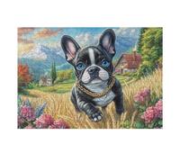 Boston Terrier 300 Pièces Puzzle Collectionneur en Carton Haute Qualité Haute Difficulté Décoration Murale Oeuvre d'art Cadeau Noël Premium 300 PCS