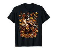 Boston Terrier avec Violon Feuilles d'automne pour Chien violoniste T-Shirt