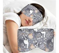 Boston Terrier Belles fleurs, Masque de sommeil pour la maison, les voyages et le travail posté, couvrant entièrement les yeux et bloquant la lumière