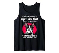 Boston Terrier Best Dog Mom Dogs Lovers Funny Mothers Day Débardeur