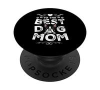 Boston Terrier Best Dog Mom Dogs Lovers Funny Mothers Day PopSockets PopGrip Adhésif