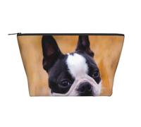 Boston Terrier Bokeh Chiens Animaux Boston Terrier, Trousse de Toilette Trousse de Maquillage Sac à cosmétiques Trousse de Toilette de Voyage Portable