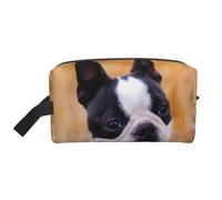 Boston Terrier Bokeh Dogs Pets Boston Terrier Organiseur de cosmétiques Grande capacité, Trousse de Maquillage de Voyage pour Femme
