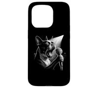 Boston Terrier chanteur chanteur amoureux des chiens Coque pour iPhone 15 Pro
