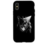 Boston Terrier chanteur chanteur amoureux des chiens Coque pour iPhone X/XS