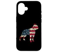 Boston Terrier Dog American Flag 4th of July Coque pour iPhone 16