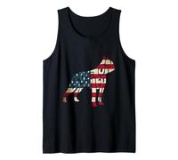 Boston Terrier Dog American Flag 4th of July Débardeur