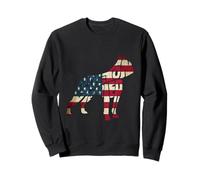 Boston Terrier Dog American Flag 4th of July Sweatshirt