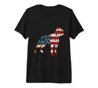 Boston Terrier Dog American Flag 4th of July T-Shirt Haut de Gamme
