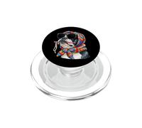 Boston Terrier Dog Bostie Granny Fil à Crochet carré PopSockets PopGrip pour MagSafe