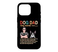Boston Terrier Dog Dad Definition Funny Fathers Day Coque pour iPhone 16 Pro