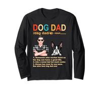 Boston Terrier Dog Dad Definition Funny Fathers Day Manche Longue