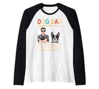 Boston Terrier Dog Dad Definition Funny Fathers Day Manche Raglan