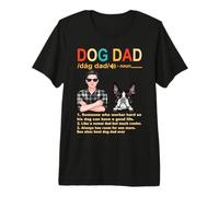 Boston Terrier Dog Dad Definition Funny Fathers Day T-Shirt Haut de Gamme