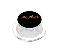Boston Terrier Dog Heartbeat Pumpkin Funny Halloween Costume PopSockets PopGrip pour MagSafe